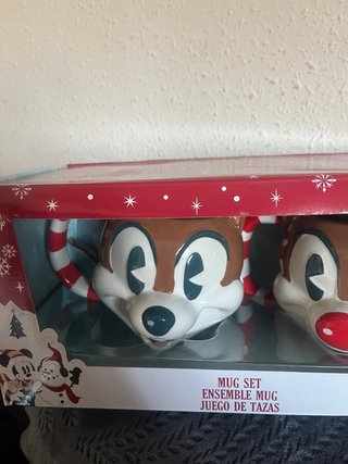 Set 2 Tazas Chip y Chop Disney Navideñas