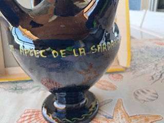 Botijo de cerámica negra vidriada 1989