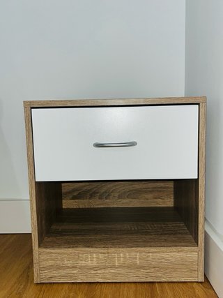 Pack 2 Mesitas de Noche Madera y Metal