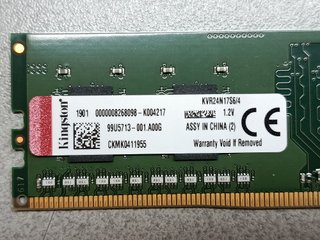 4x Kingston DDR4 4GB RAM Modules