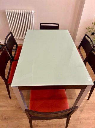 Mesa Comedor Extensible y 6 Sillas Madera