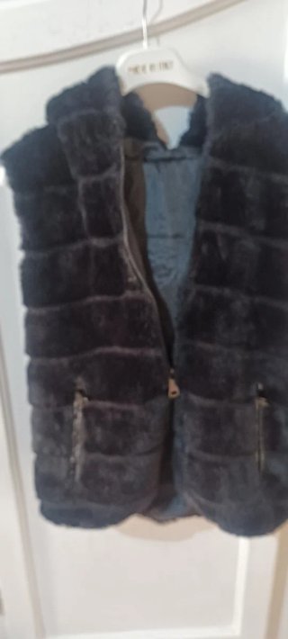 Gilet ecopelliccia nero
