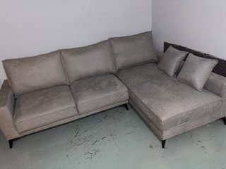 Sofá chaise longue gris
