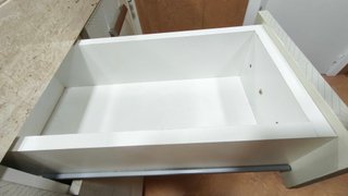 Conjunto mueble de baño con travertino como nuevo