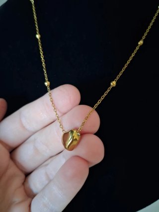 Cadena de oro laminado con corazón