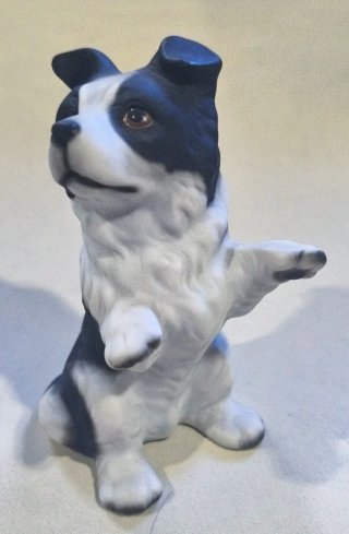 Figura de porcelana de Border Collie.