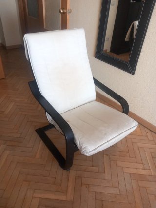 Hamaca Ikea Tela Madera Negra Blanca