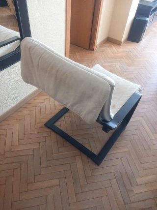Hamaca Ikea Tela Madera Negra Blanca