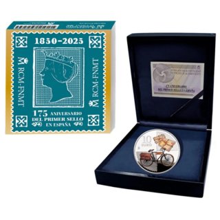 Moneda 10€ 175 Aniversario Sello FNMT