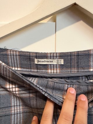 Falda pantalón cuadros Stradivarius