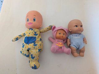 Conjunto de 3 muñecos bebé