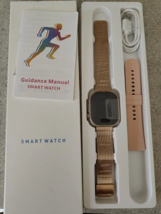 Smartwatch Donna ECG, HRV, Chiamate Bluetooth Oro