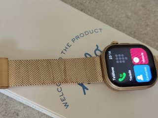 Smartwatch Donna ECG, HRV, Chiamate Bluetooth Oro