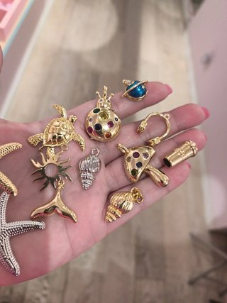 Mix 12 Charms Bijoux Dorati e Argentati