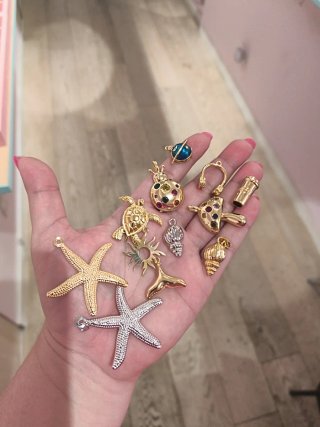 Mix 12 Charms Bijoux Dorati e Argentati