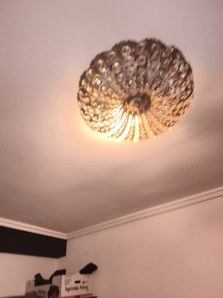 Lámpara de pared cristal y bronce