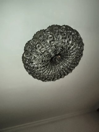 Lámpara de pared cristal y bronce
