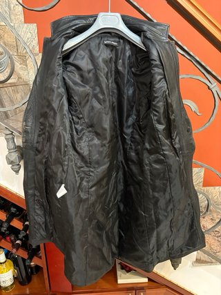 Giacca trench in vera pelle look vissuto vintage