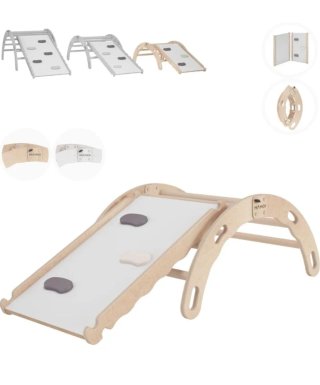 Gimnasio de escalada con tobogán para niños