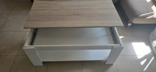 Mesita Plegable Comedor Madera y Metal