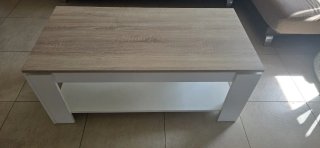 Mesita Plegable Comedor Madera y Metal