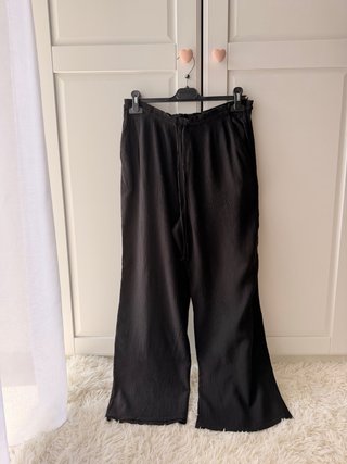 Pantaloni Zara gamba ampia neri