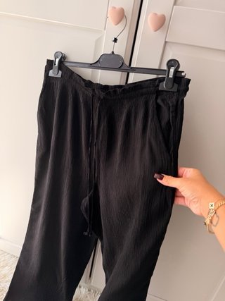 Pantaloni Zara gamba ampia neri