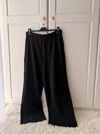 Pantaloni Zara gamba ampia neri