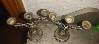 Candelabro de plata antiguo