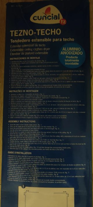 Tendedero extensible de techo metálico