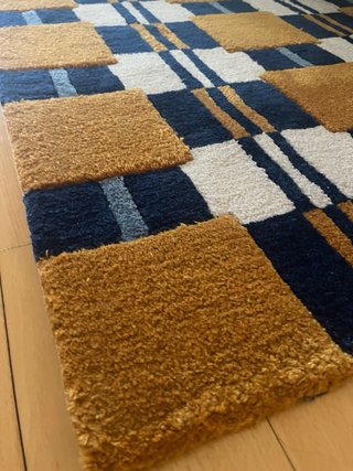 Alfombra Westwing naranja y azul