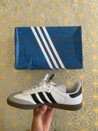 Adidas Samba x Bape Gris Blanco
