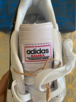 Adidas Samba x Bape Gris Blanco