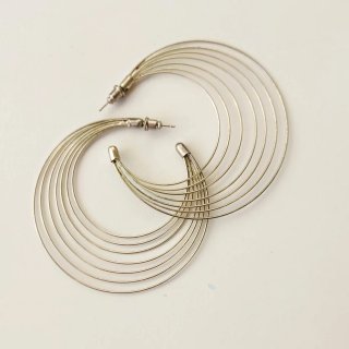 Pendientes Aro Plateado Multiargollas