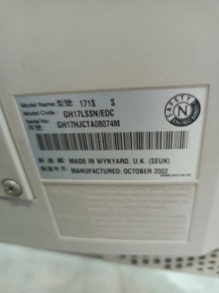 Monitor Samsung Syncmaster 171S funzionante