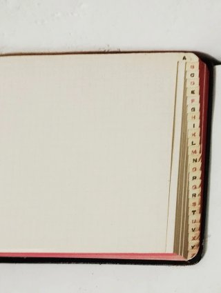 Agenda Telefónica Antigua Cuero Negra