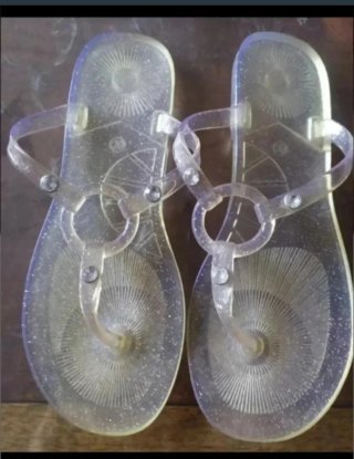 Chanclas transparentes con brillantitos NUEVO