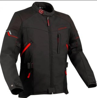 Chaqueta Moto Bering Cobalt Negra y Roja xl