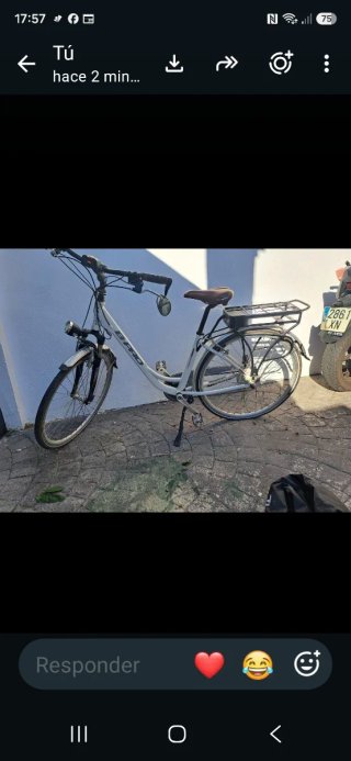 Bicicleta eléctrica y otra de montaña