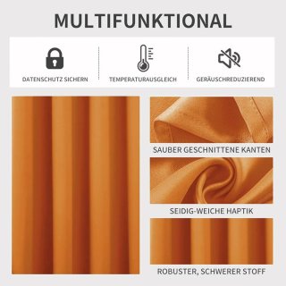 ÚLTIMA Cortina Opaca Térmica Naranja 240x140