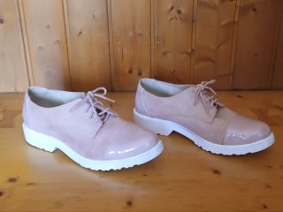 ZAPATOS OXFORD ROSAS ANTELINA Y CHAROL N° 39