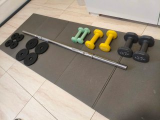 Set de mancuernas y discos de pesas DOMYOS 1kg