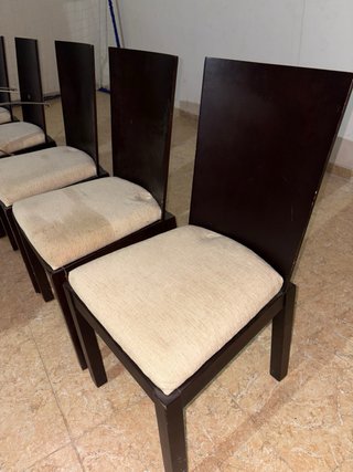 Juego de 3 sillas de comedor de madera