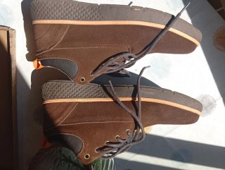 Scarpa marrone per bambini, in pelle scamosciata marrone