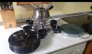Juego Fondue Completo con Piedra Asar