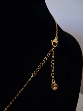 Collar con colgante de corona dorada