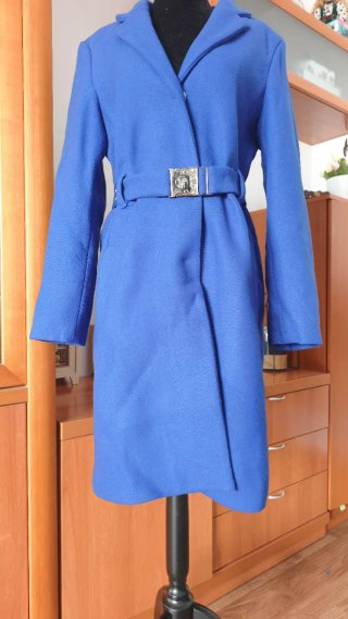 Abrigo Lana Versace Jeans Couture Azul Talla 44 IT