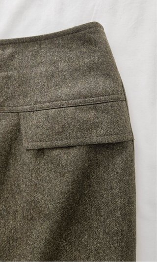 Gonna Burberrys vintage in lana cachi