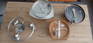 Lote 4 Lámparas Techo Metal