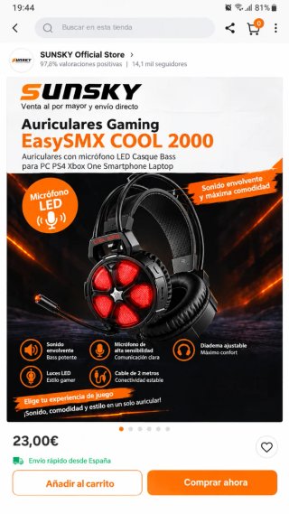 Auriculares gaming EasySMX COOL 2000